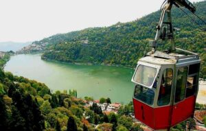 view of naini lake from top